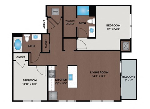 a floor plan of a home with a bedroom and a living room